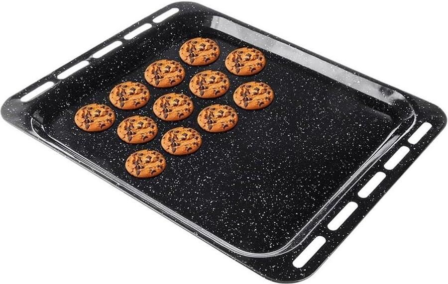 Bakplaat Ovenschaal Zoete en hartige Robuuste emaille laag 45.5x36x2.5 cm Zwart