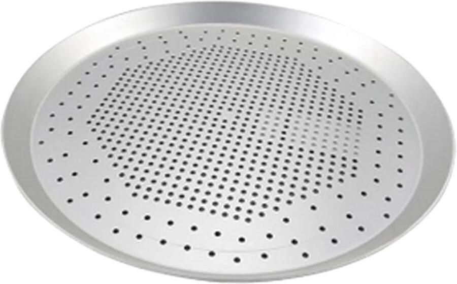 Bakplaat Pizza pan Bakken Geperforeerd ontwerp 21x21x1.3cm Zilver