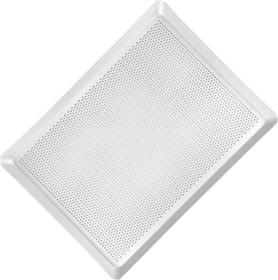 Bakplaat Rechthoekig Bakvorm Pizzavorm Thuis Bakken Geanodiseerd Aluminium 40 x 30 cm Zilver