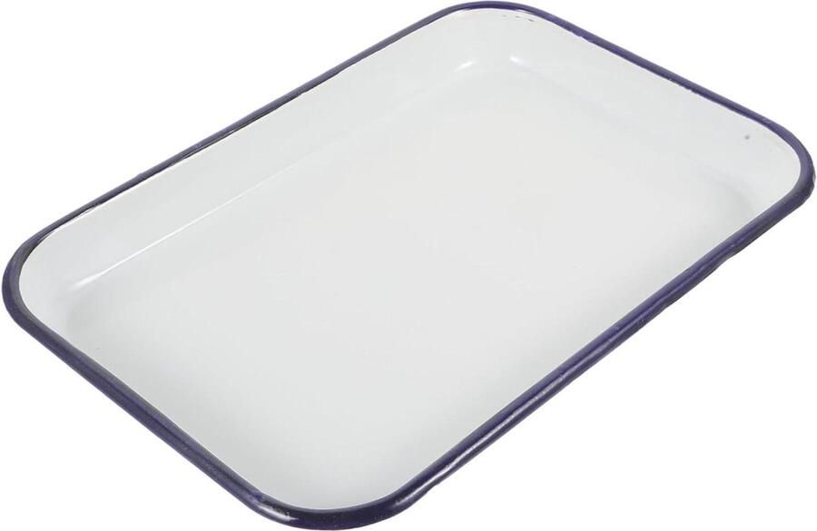 Bakplaat Rechthoekig Ovenschaal Braadslede Pizza's Bakken Anti-aanbaklaag 30x20cm Wit