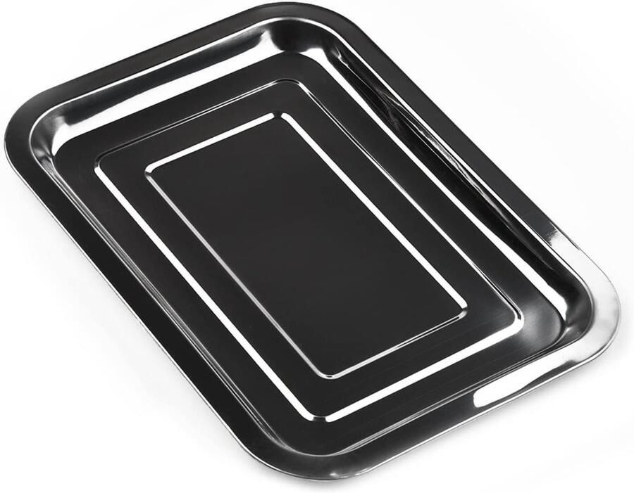 Bakplaat Roestvrij Staal Bakpan Ovenplaat Koekjes Bakken Zonder Chemische Coating 2 Stuks Zilver