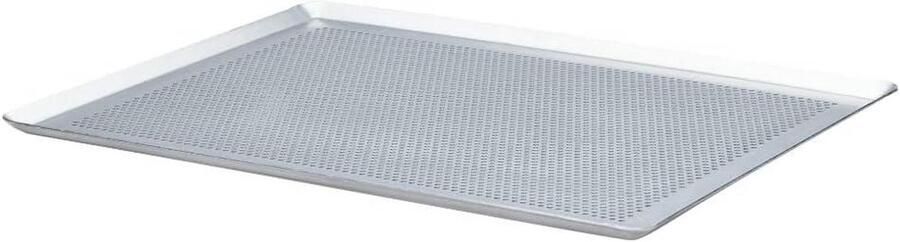 Bakplaat Roestvrij Staal Geperforeerde Plaat Bakken Kleine Gebak Optimale Microperforaties 40 x 30 cm Zilver