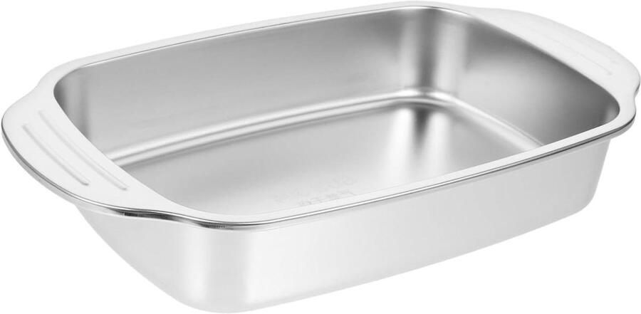 Bakplaat Roestvrij Staal Metalen Bakvorm Zeevruchten Grillen Geschikt Voor Inductie 19 cm Breed Zilver