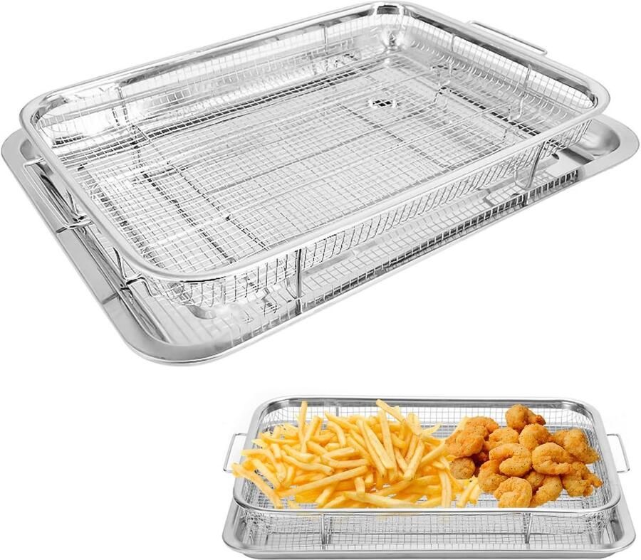 Bakplaat Roestvrij Staal Ovenplaat Taartrooster Bakken Grillen Vaatwasserbestendig 30 x 22 cm