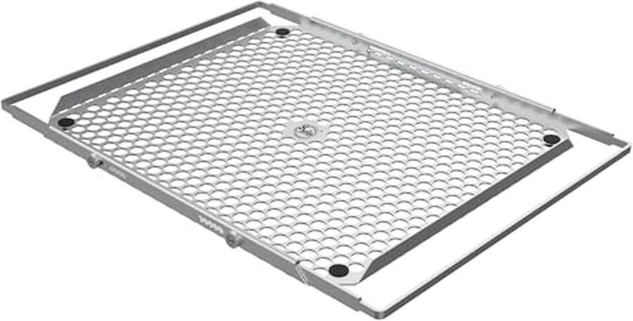 Bakplaat Roestvrij Staal Ovenplaat Universeel Bakken en Braden Uittrekbaar Ontwerp 39-46 cm Breed Zilverkleurig