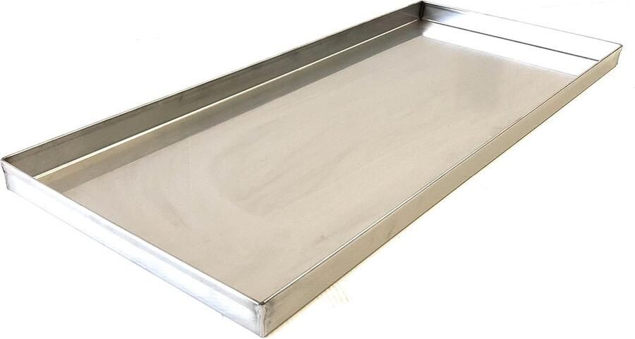 Bakplaat Roestvrij Staal Vet opvangbak Oven Koken Voedselveilig Materiaal 85 x 27 cm Zilverkleurig