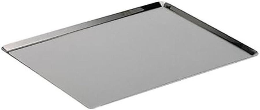 Bakplaat RVS Bakplaat Lade Bakken in Oven Schuine Randen 60 x 40 cm Zilver