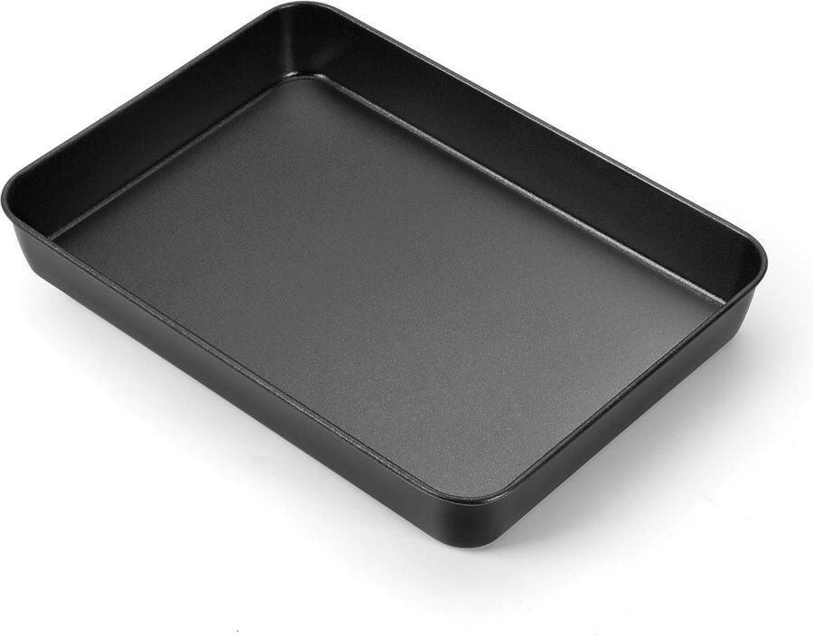 Bakplaat RVS Ovenschaal Taartvorm Bakken en Braden Antiaanbaklaag Diepe Randen 31.5 x 24.7 x 4.8 cm