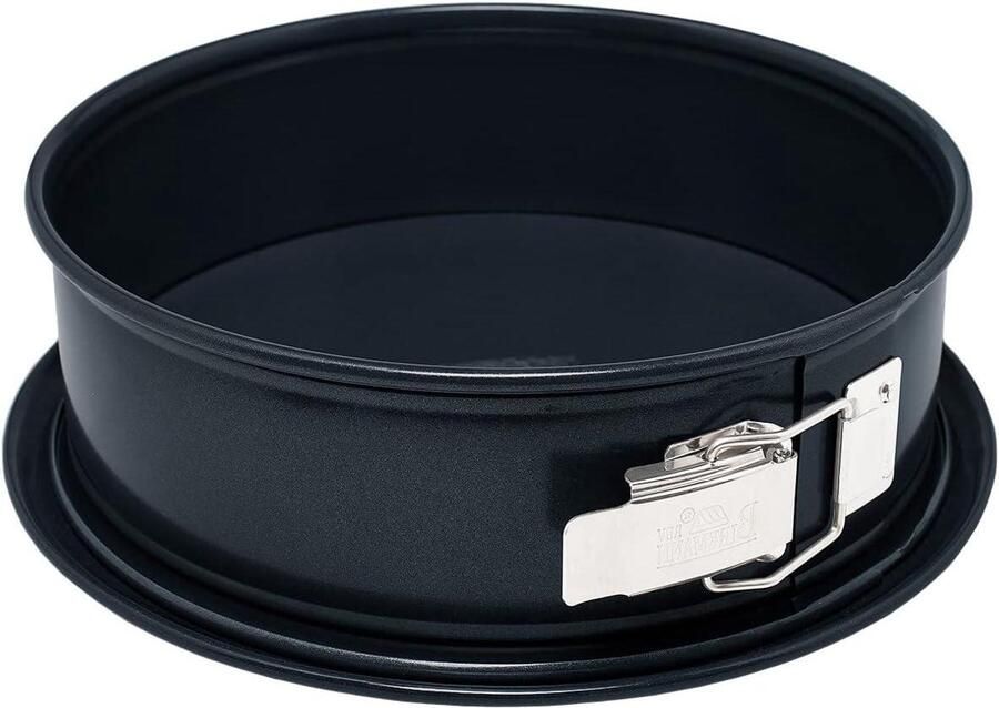 Bakplaat RVS Taartvorm Ronde Bakplaat Taarten Bakken Antiaanbaklaag Snijvast 26 cm Grijs