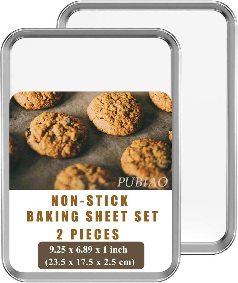 Bakplaat Set 2-Delig RVS Ideaal voor Oven en Serveren