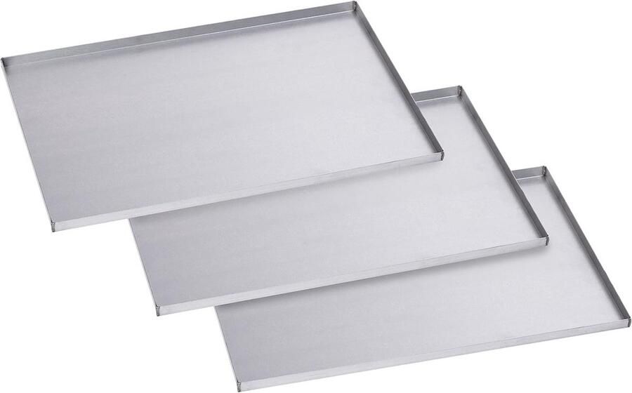 Bakplaat Set Bakplaat Aluminium Professioneel Bakken Voedselveilig Aluminium 60 x 40 cm Naturel