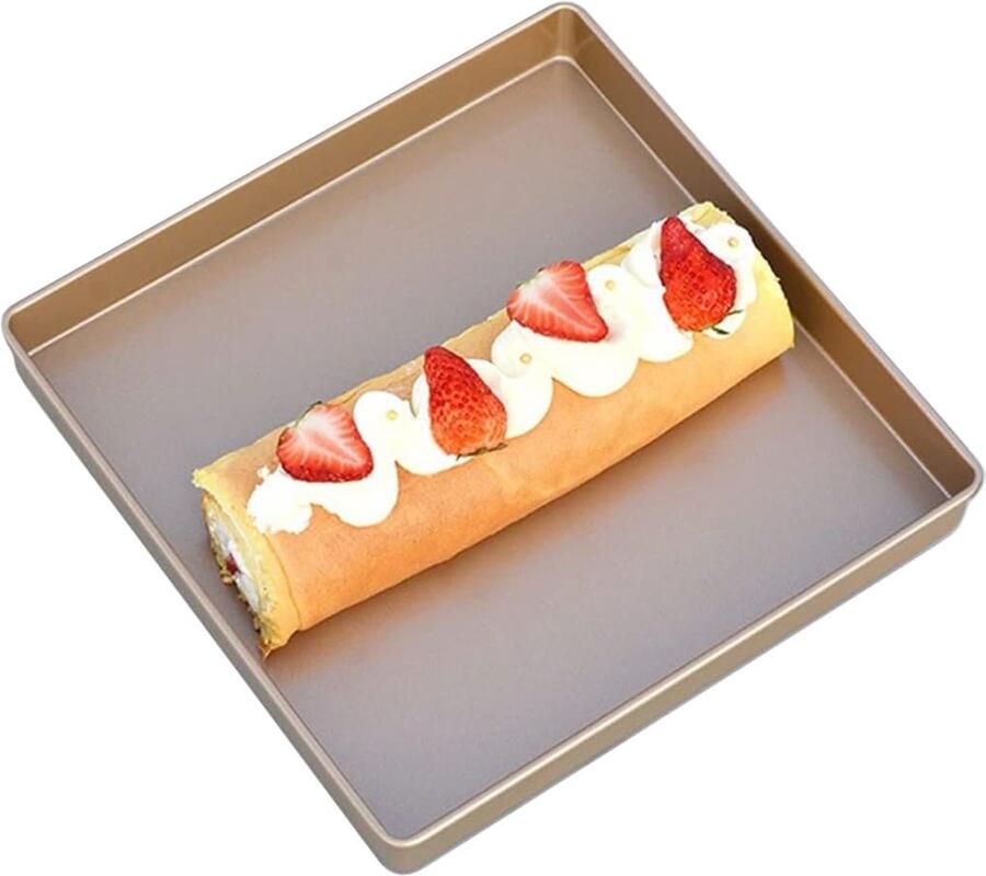 Bakplaat Set Non-stick Ovenplaten Koekjes Bakken Zware Koolstofstaal 30 x 30 cm Champagne Goud
