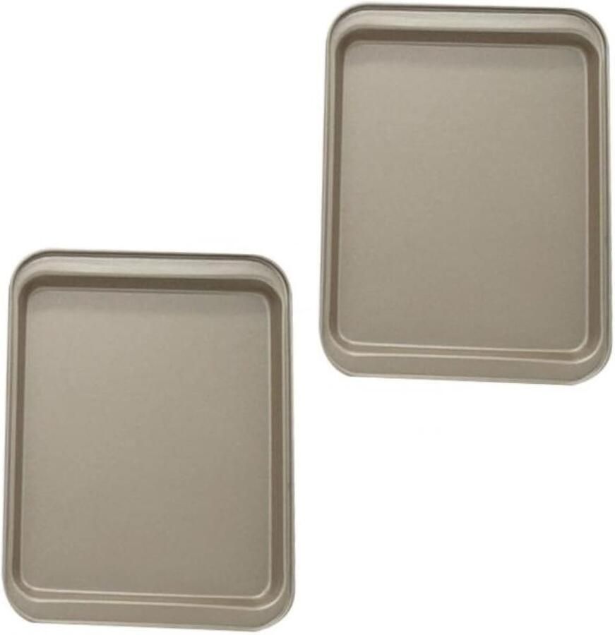 Bakplaat Set Oven Plaat Brood Bakken Antiaanbaklaag 2 Stuks Goud