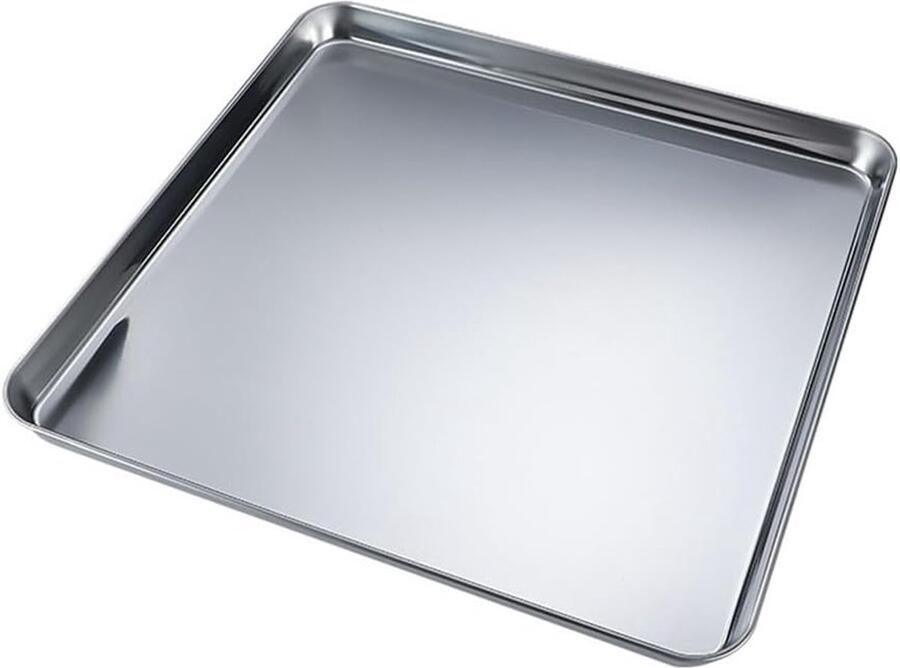 Bakplaat Set Oven Platen Koekjes Bakken Roestvrij Staal 35x35x2.5 cm