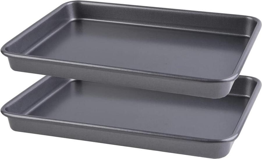 Bakplaat Set Ovenplaat Bakvorm Bakken in Oven Heavy Duty Koolstofstaal 395 x 27 x 25 cm