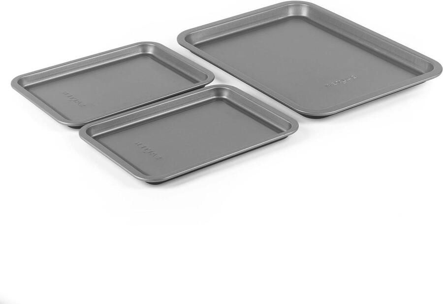 Bakplaat Set Ovenplaten Bakken Antiaanbaklaag 3 Stuks Zilver