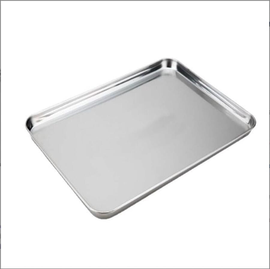 Bakplaat Set Ovenplaten Roestvrijstaal Bakken en Braden Anti-aanbak Eigenschappen 3 stuks 23cm Zilver
