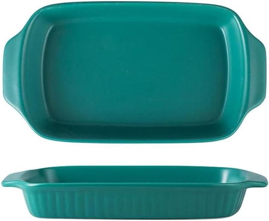 Bakplaat Set Ovenschaal Rechthoekig Bakken en Braden Keramische Coating 28.5 x 15.7 x 4.3 cm Roze