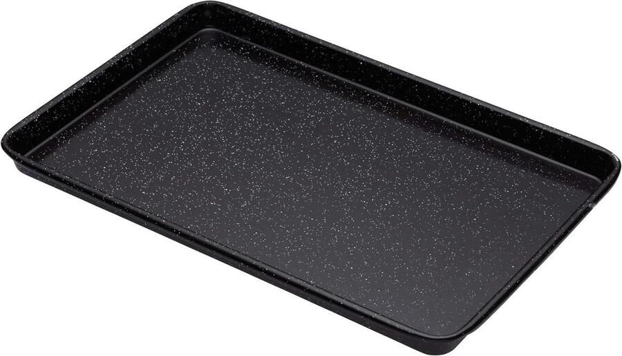 Bakplaat Staal Geglaceerd Emaille Gerechten Scheiden Krasbestendig 39 x 27 cm Zwart
