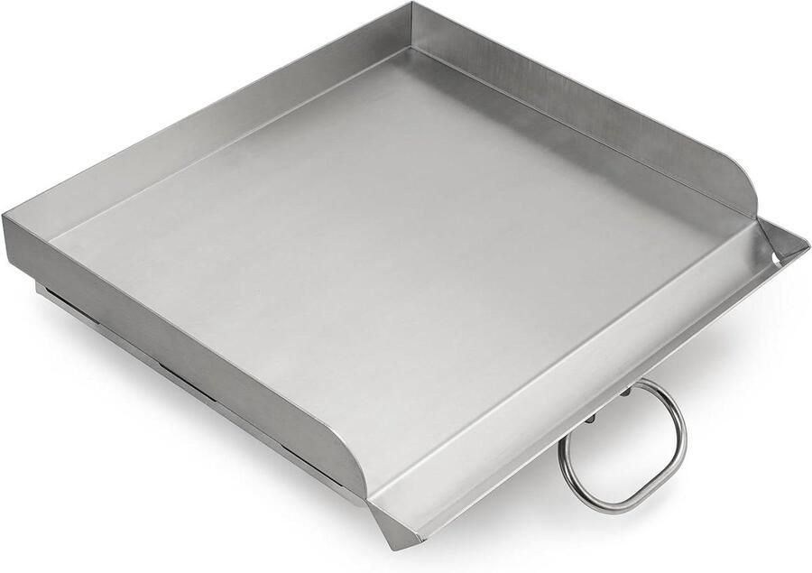 Bakplaat Top Platte Grill Buiten Koken Roestvrij Staal 14 x 16 Inch Zilver