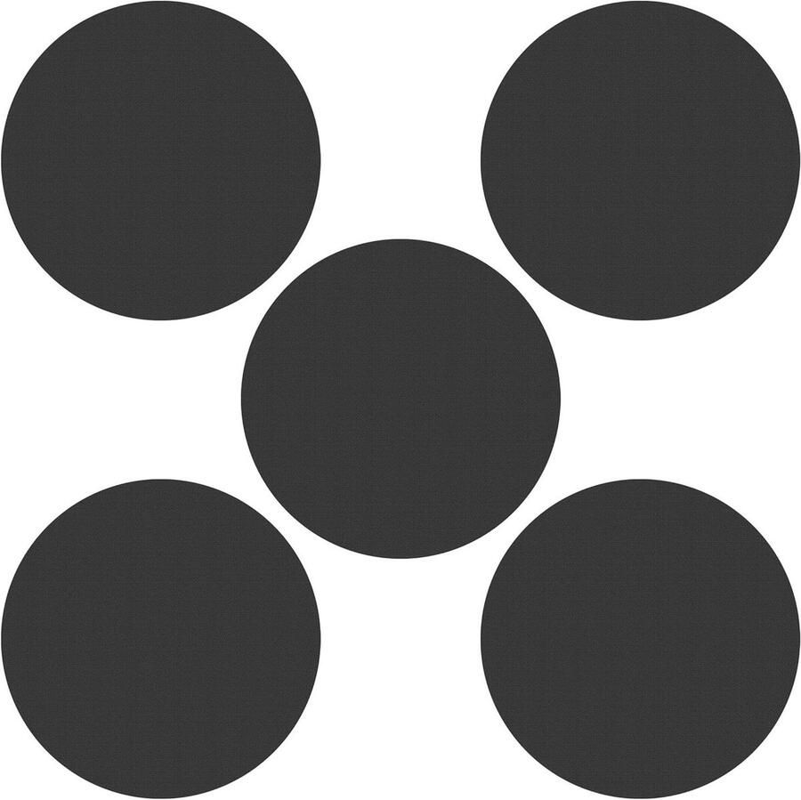 Bakplaat voor Barbecue Grill Mat Barbecueën zonder aanbakken Set van 5 stuks 40 cm diameter Zwart