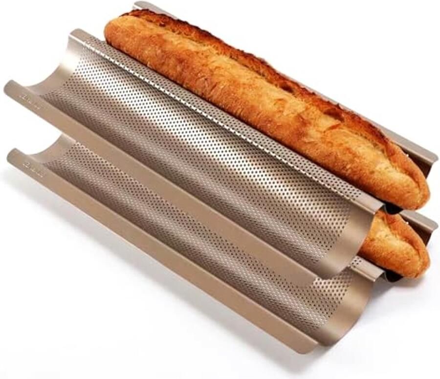 Bakplaat voor Franse Stokbrood Geperforeerde Antiaanbakvorm voor Perfecte Baguettes