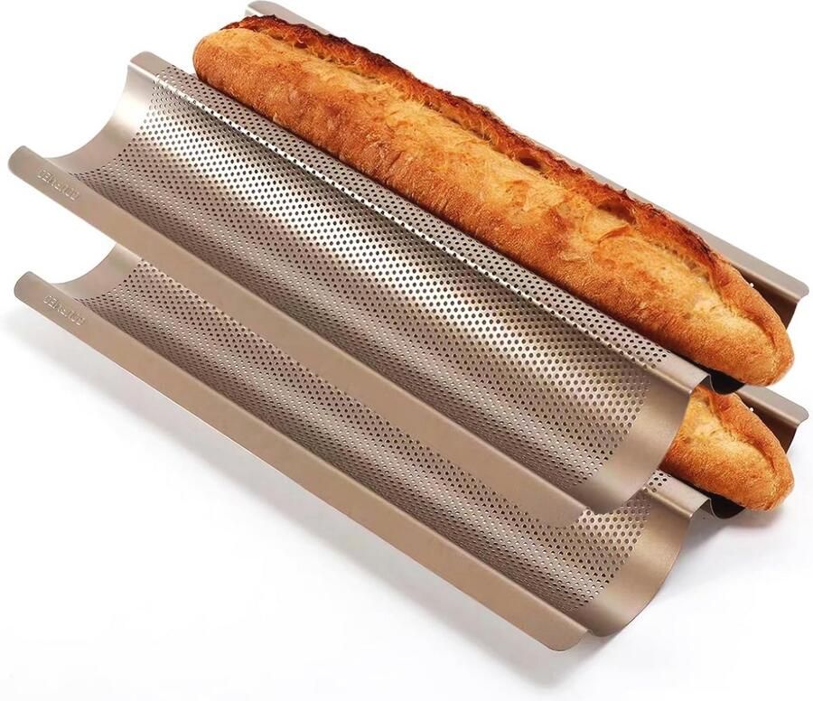 Bakplaat voor Franse Stokbrood Geperforeerde Antiaanbakvorm voor Perfecte Baguettes