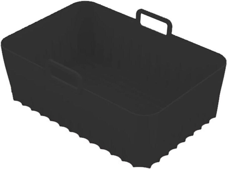 Bakplaat voor oven Airfryer liners Bakken en braden Herbruikbaar en antiaanbaklaag 21.5 x 14.5 cm Zwart
