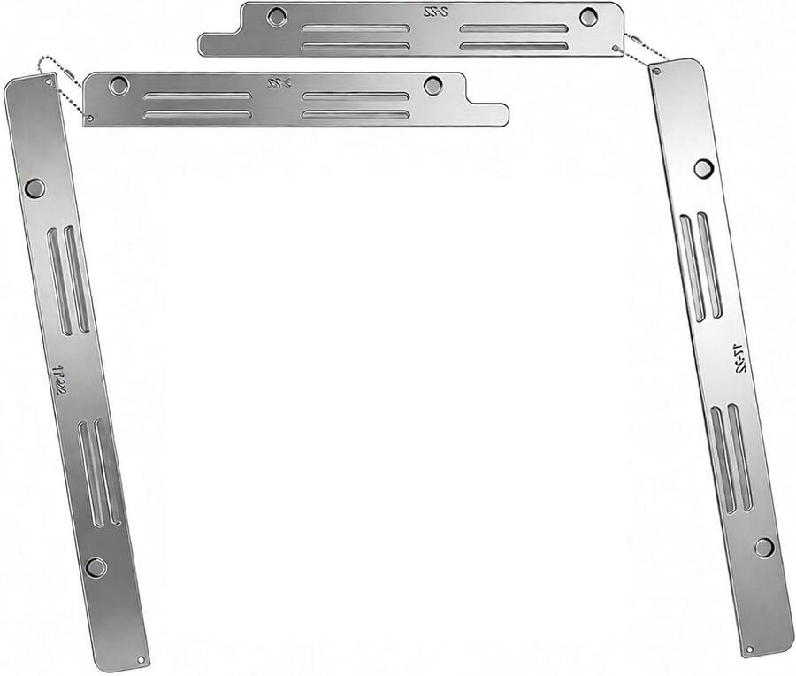 Bakplaat Windschermen Grill Accessoires Buiten Koken Magnetische Bevestiging Set van 3 Zilver