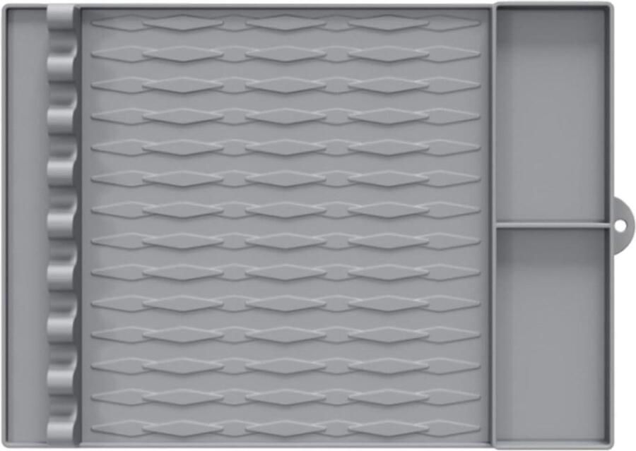 Bakplaat Zijplank Mat BBQ Grillmat Houder Buitenkeuken Organiseren Veilig Siliconen Materiaal 42.5 x 29.8 cm Grijs