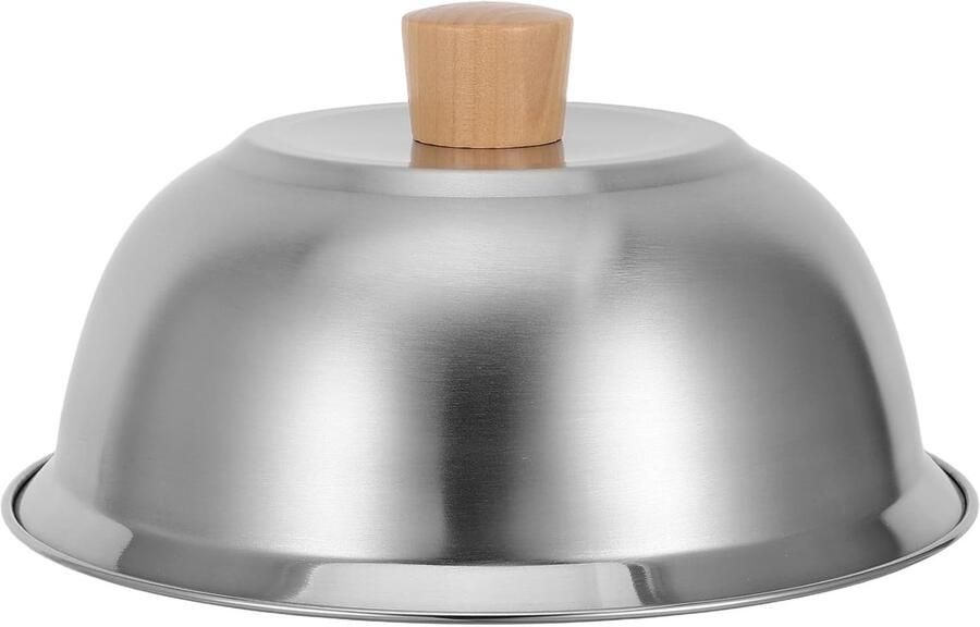 Bakplaatdeksel Stoomdeksel Grill Snel Kaas Smelten Dikke Roestvrij Staal 20 cm Zilver - Foto 1