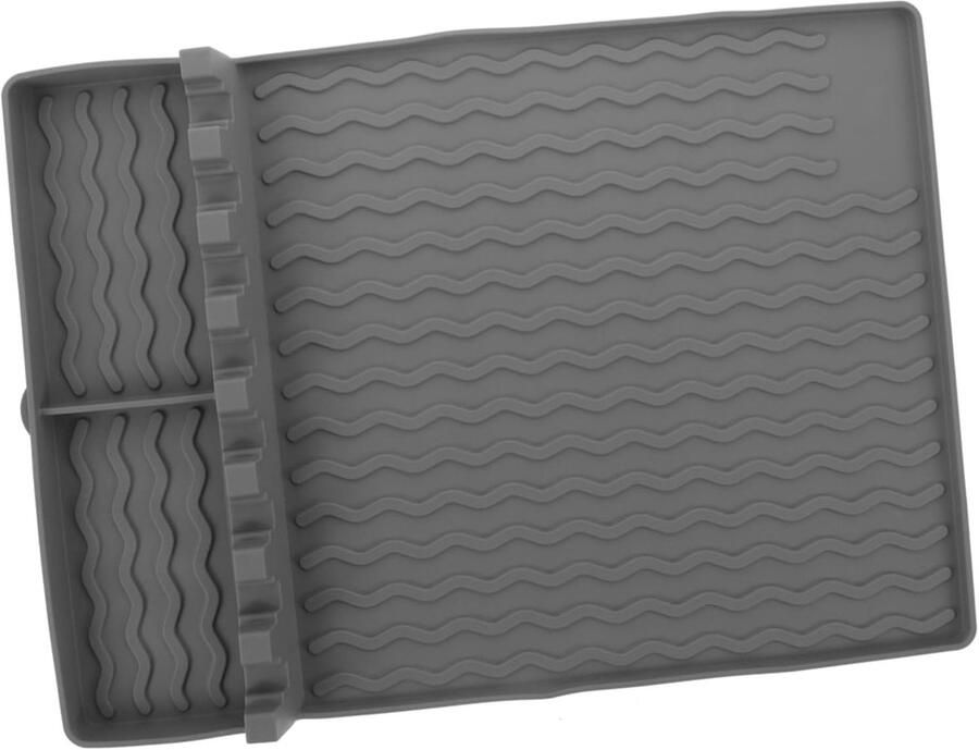 Bakplaatmat Grill Organizer Keukenmat Grillmat Barbecue Gereedschap Opbergen Antislip Oppervlak 41x29x2 cm Grijs