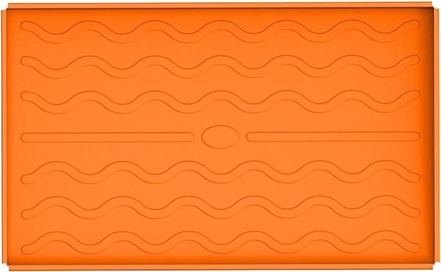 BBQ Grillmat Bakplaat Mat Koken op Hoge Temperatuur Voedselveilig Siliconen 36 cm Oranje