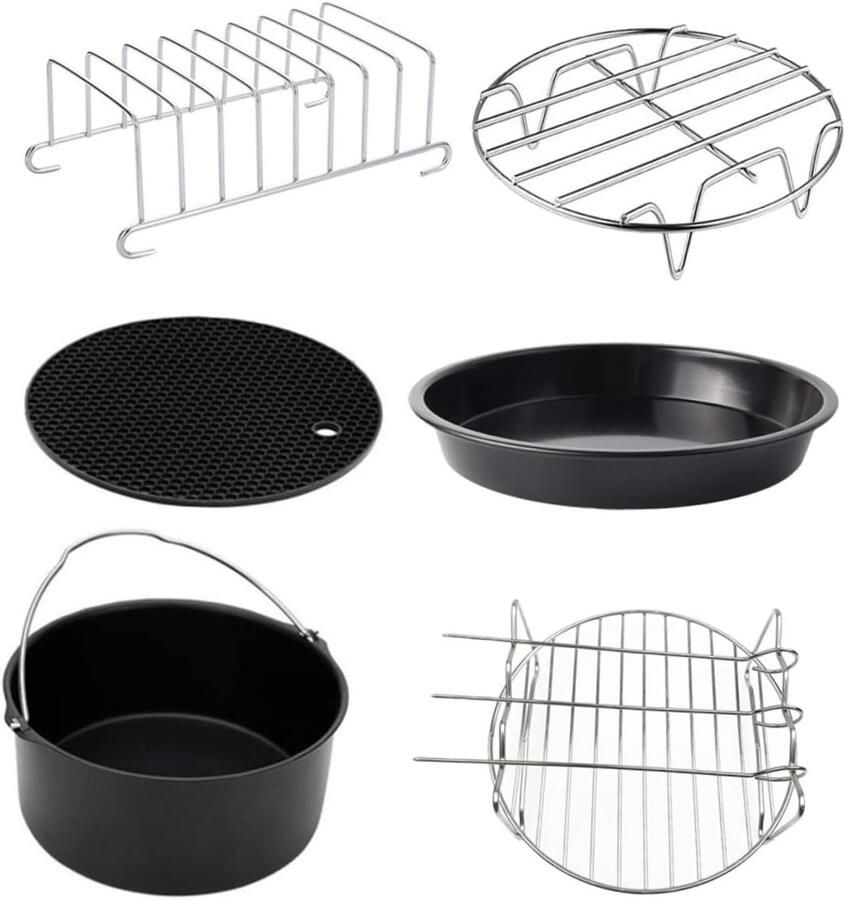Bakplaatrekset Airfryer Accessoires Lekker Koken 6 Delig 730 Gram Kleuren - Foto 1