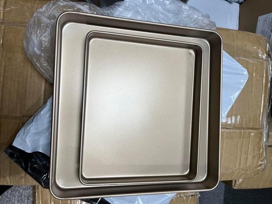 Bakplaatset met antiaanbaklaag 2-delige set voor bakken en grillen ideaal voor ovengebruik