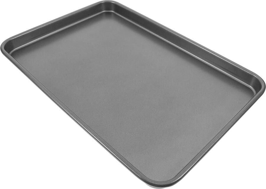 Bakplaten Set Bakvormen Platen Bakken Brood Pizza Antiaanbaklaag Koolstofstaal 39.5x27x2.5cm Zwart