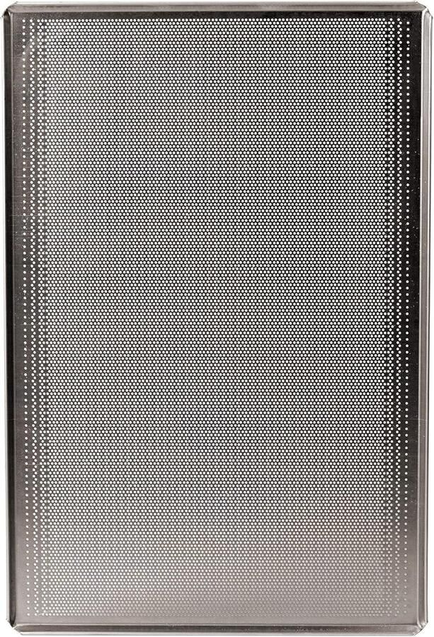 Bakplaten Set Ovenplaten Bakken en Braden Geperforeerd Aluminium 60 x 40 cm Natuurlijk