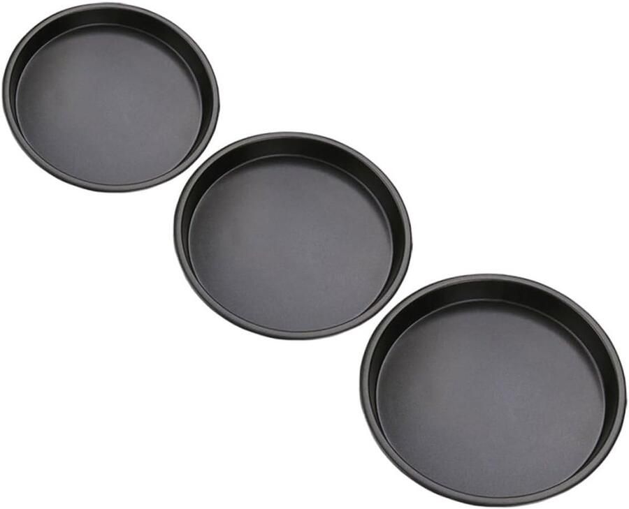 Bakplaten Set Ovenplaten Keuken Pizza Koekjes Bakken Antiaanbaklaag Duurzaam 3 Maten Set Zwart