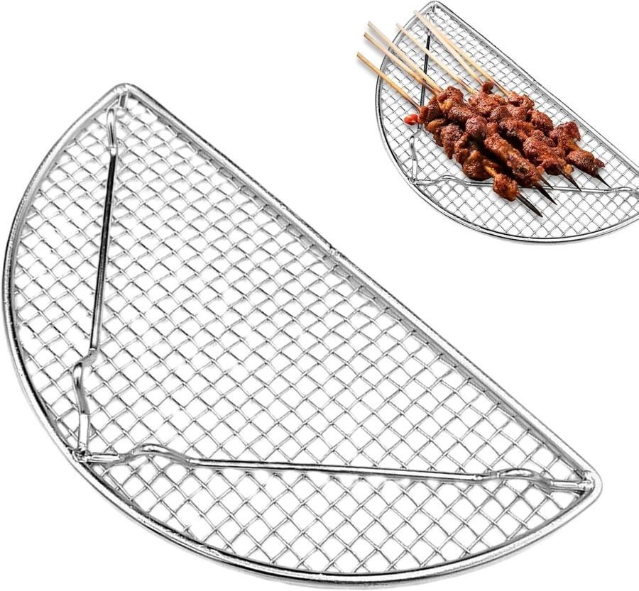 Bak en afkoelrooster Grillhouder oven Bakken en grillen Vaatwasmachinebestendig 20 x 10 cm Zilver