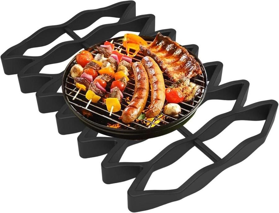 Bakrek Kookrek Oven Bakken Grillen Hittebestendig Siliconen 23x15 cm Zwart