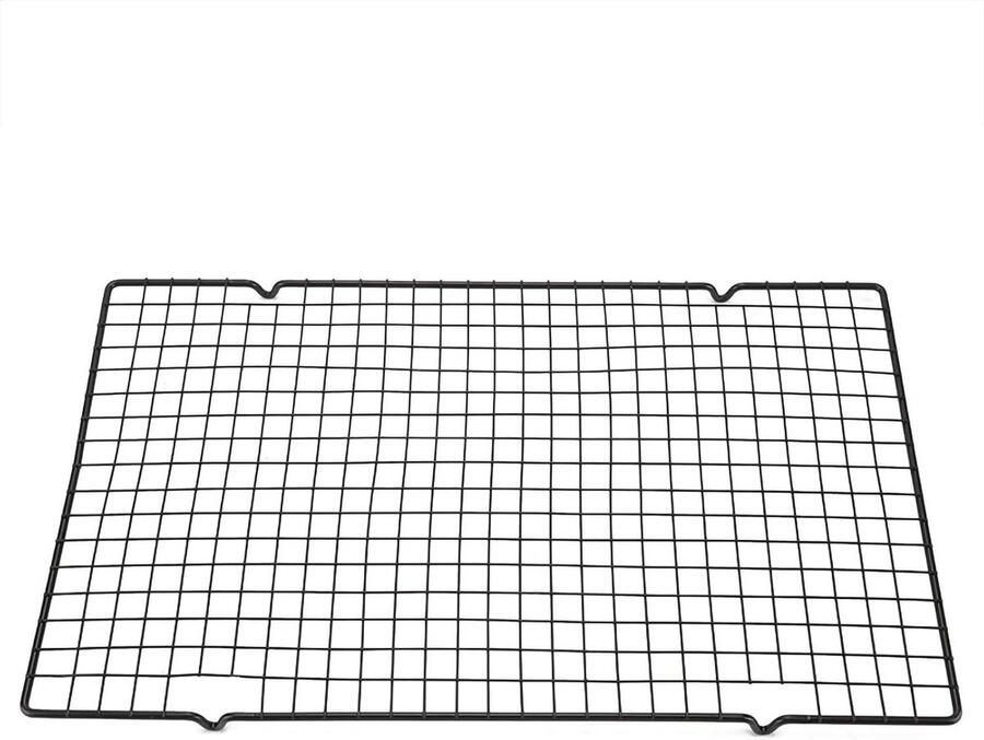 Bakrek Roestvrijstaal Koelrek Grillplaat Bakken Koelen Anti-aanbak Coating 15 x 10 inch Zilver