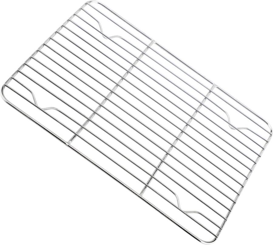 Bakrek Stoomrek Koelrek Oven Gelijkmatig Bakken Stevig Draadontwerp 23 x 17 x 1 cm Zilver
