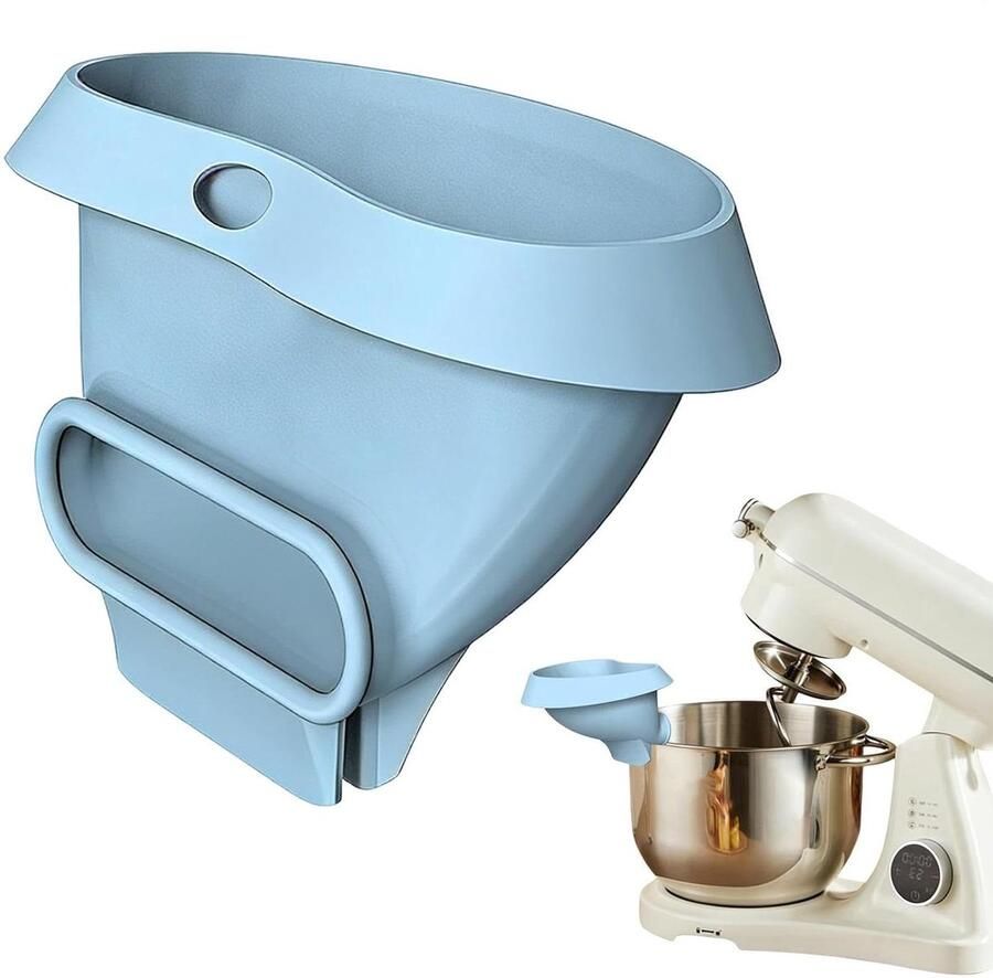 Baktrechter Keukenmachine Spatvrije Vultrechter Ingrediënten Vullen Vaatwasserbestendig 4.5 en 5 Liter Blauw