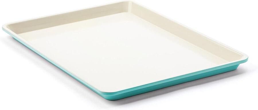 Bakvorm Rechthoekig Bakplaat Koekjes Bakken Keramische Antiaanbaklaag 45.7 x 33 cm Turquoise
