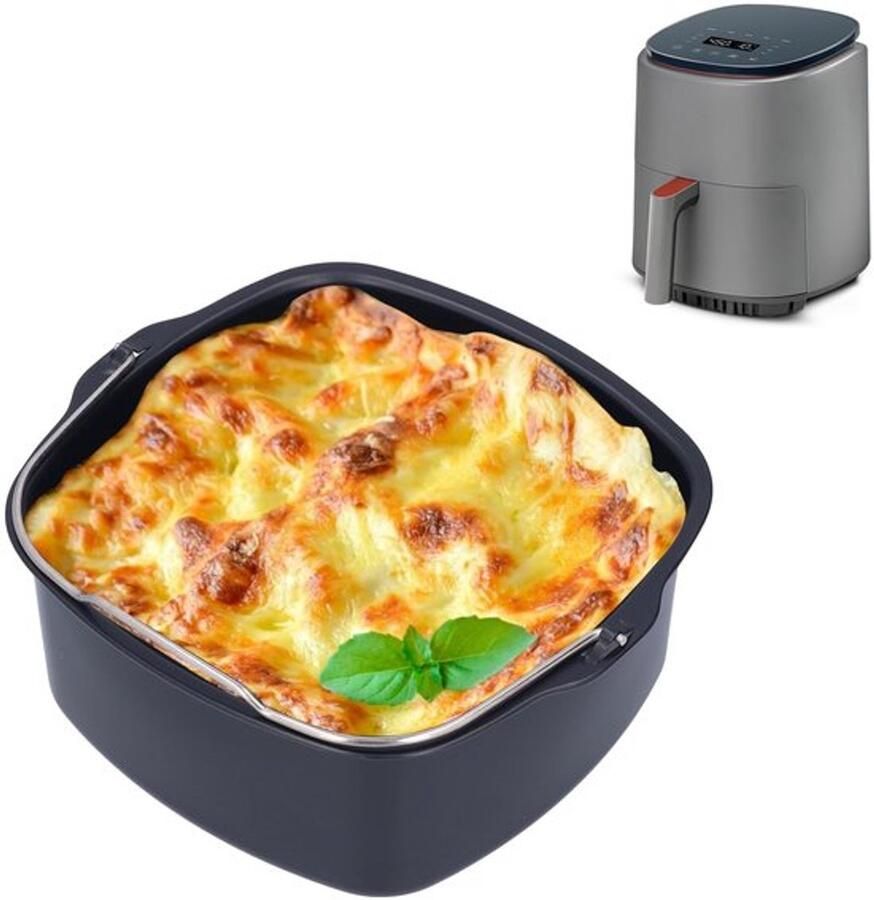 Bakvorm voor heteluchtfriteuse Cakevorm 18cm Bakvorm Brood Bakvorm Siliconen Accessoires Friteuse Veelzijdige Keukenhulp Cakepan