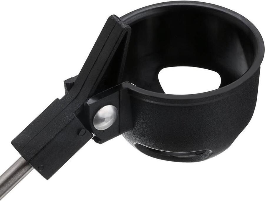 Ball Retriever van roestvrij staal Intrekbare Golfbal Pick-up Golf Ball Scoop Grabber (Zwart)