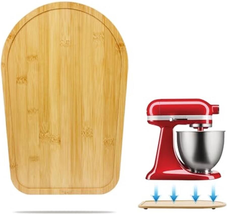 Bamboe Mixer Slider Mat voor Keukenmachines 4.5-5 Qt – Schuifmat voor Stand Mixer Accessoires