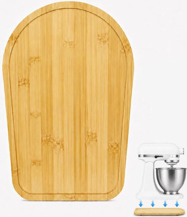 Bamboe roermachine glijplank voor KitchenAid mixers duurzame mixeronderlegger 4 5-5 Qt ideaal voor keukenaccessoires en kookgemak