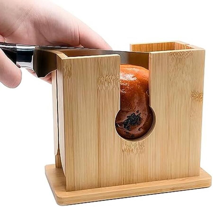 Bamboe Snijmachine voor Bagels en Brood Duurzaam en Veilig