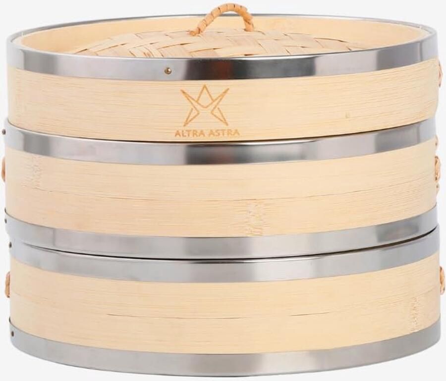 Bamboe Stoomboot 8 inch Gezond Stomen van Groenten Vlees en Vis met Herbruikbare Katoenen Vellen